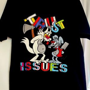 Makobi Trust Issues Black Embroidered T-Shirt
